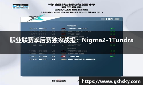 职业联赛季后赛独家战报：Nigma2-1Tundra